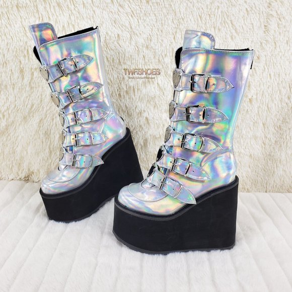 silver heart boots